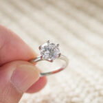 hand hold beautiful jewelry diamond ring