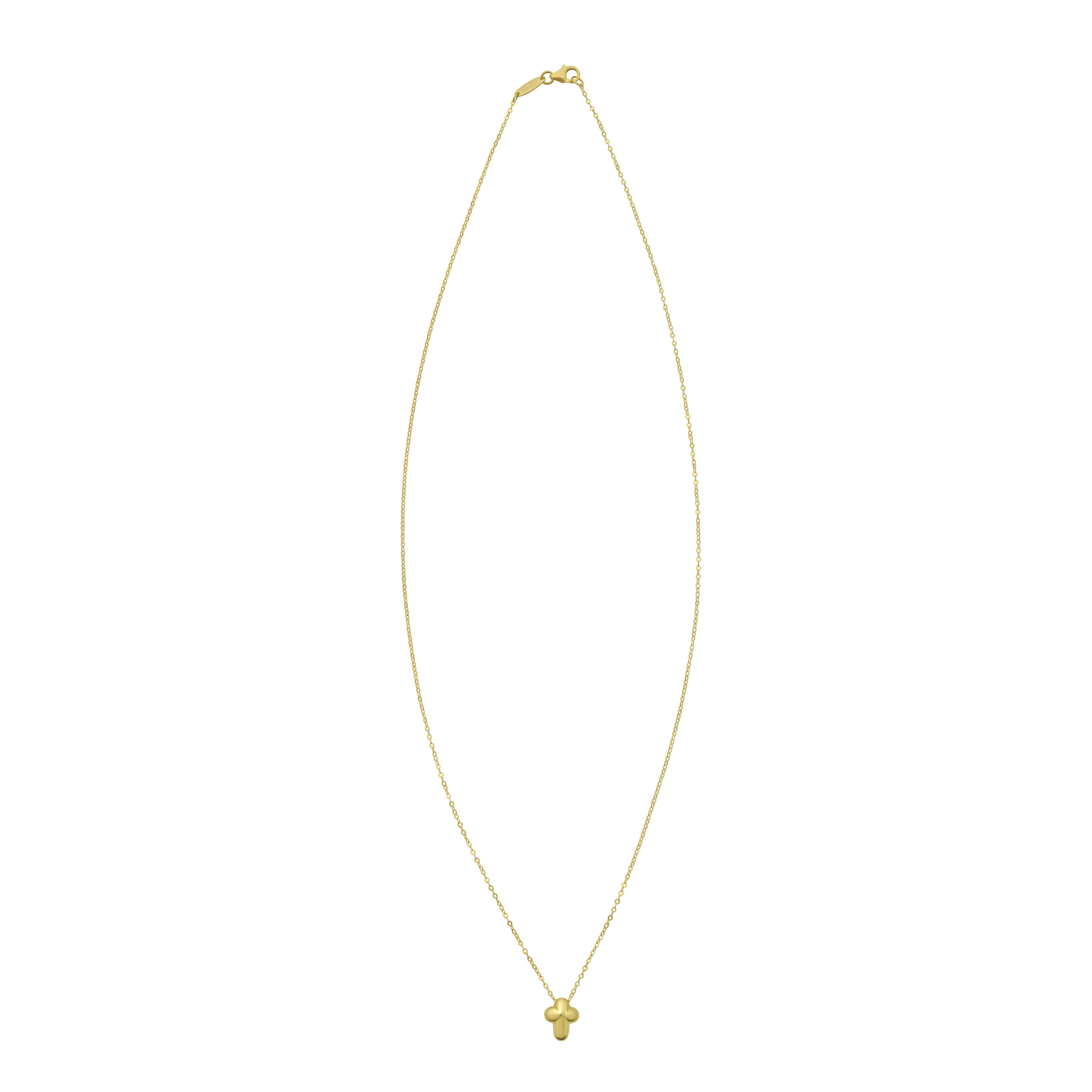 Mini Puff Cross Necklace