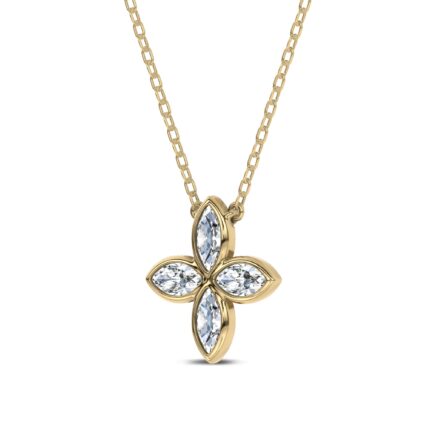 Maravina Rosette Lab Diamond Silver Pendant by Christian Siriano gallery image 1