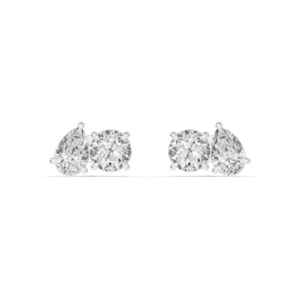 Toi et Moi Pear and Round Lab Diamond Earrings (2.50 ct. tw.) gallery image 1