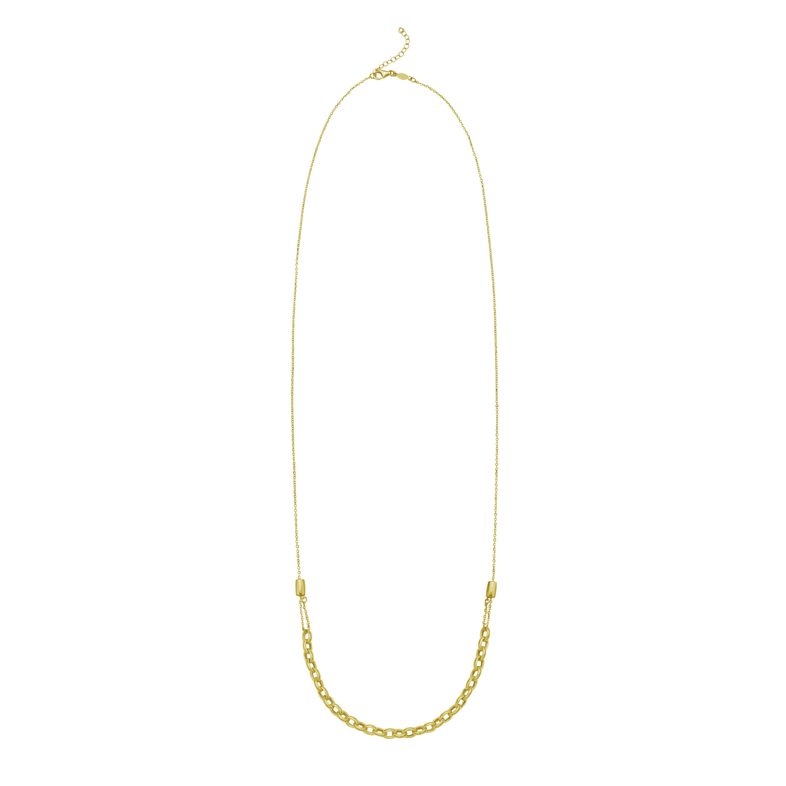 Rolo Link Chain Adjustable Necklace