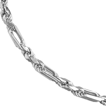 Twisted Figaro Silver Necklace (18″) gallery image 1