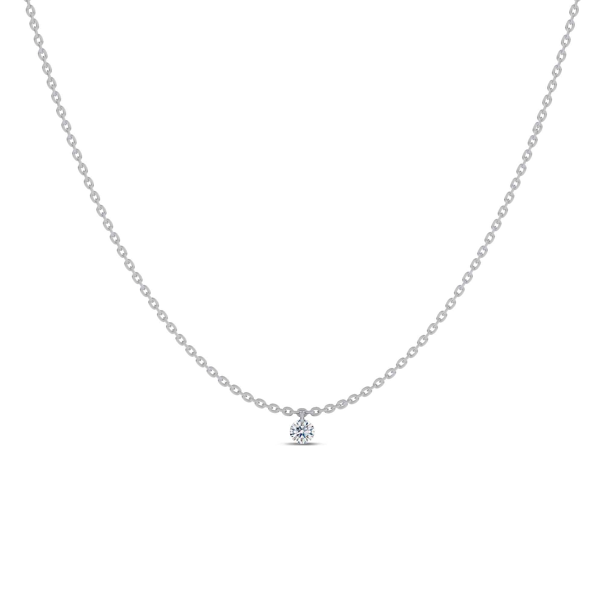 Floating Lab Diamond Solitaire Necklace