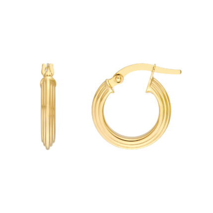 Ripple Contour Hoop Earrings gallery image 1
