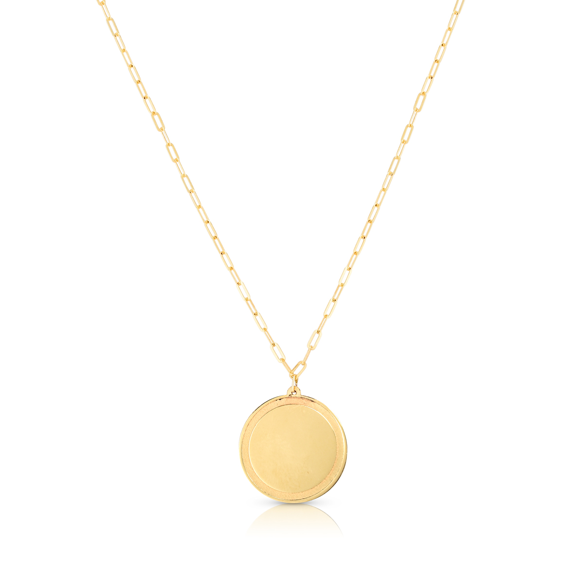 Round Medallion Gold Necklace