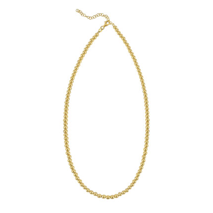 Gold Bead Necklace (4mm) gallery image 1