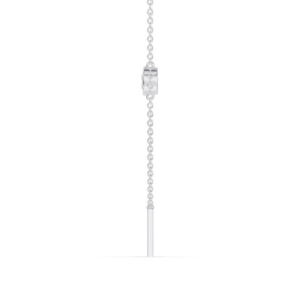 Bezel Diamond Gold Initial Necklace – A gallery image 1