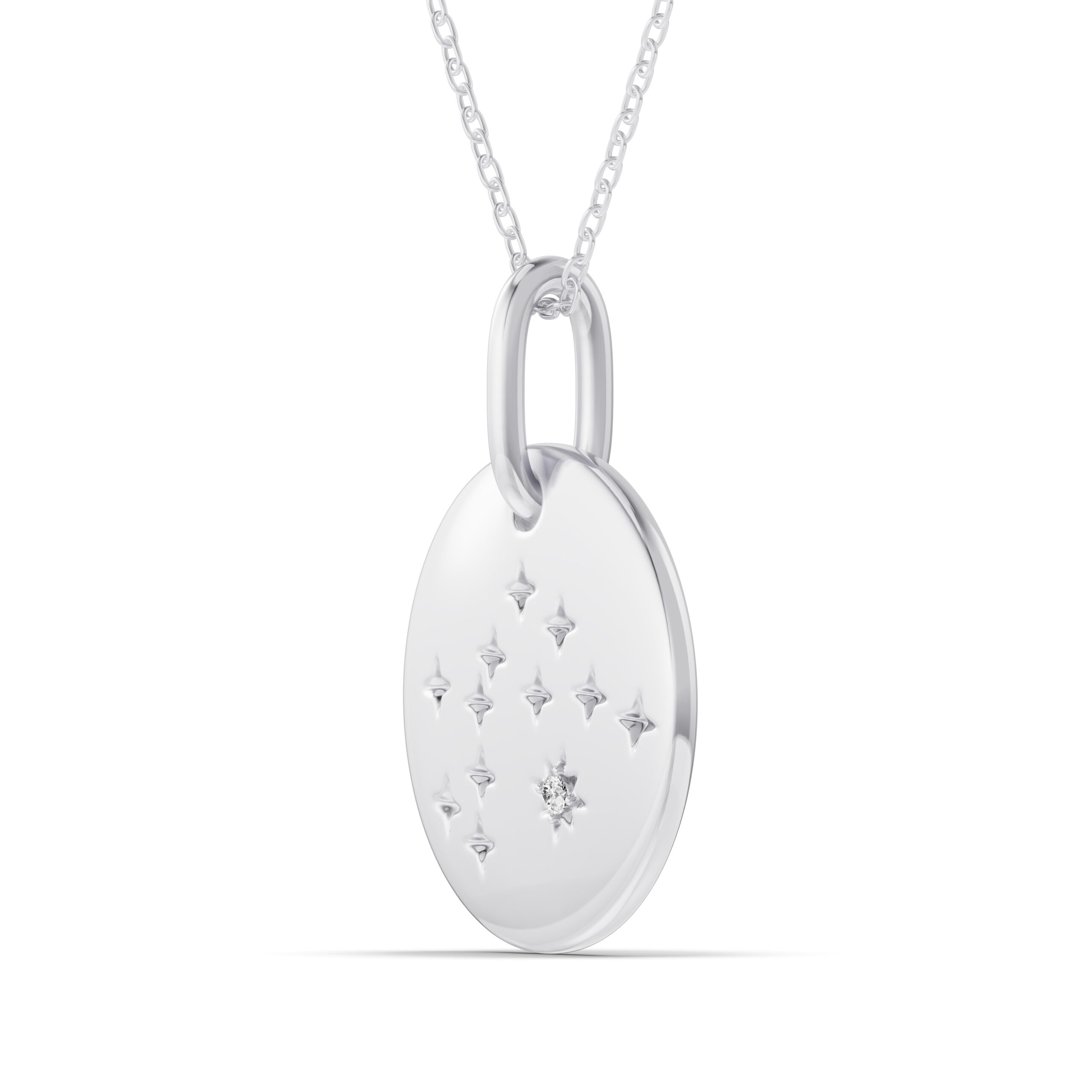 Aquarius Zodiac Constellation Medallion Necklace