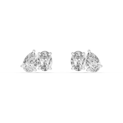 Toi et Moi Pear and Oval Lab Diamond Earrings (2.00 ct. tw.) gallery image 1