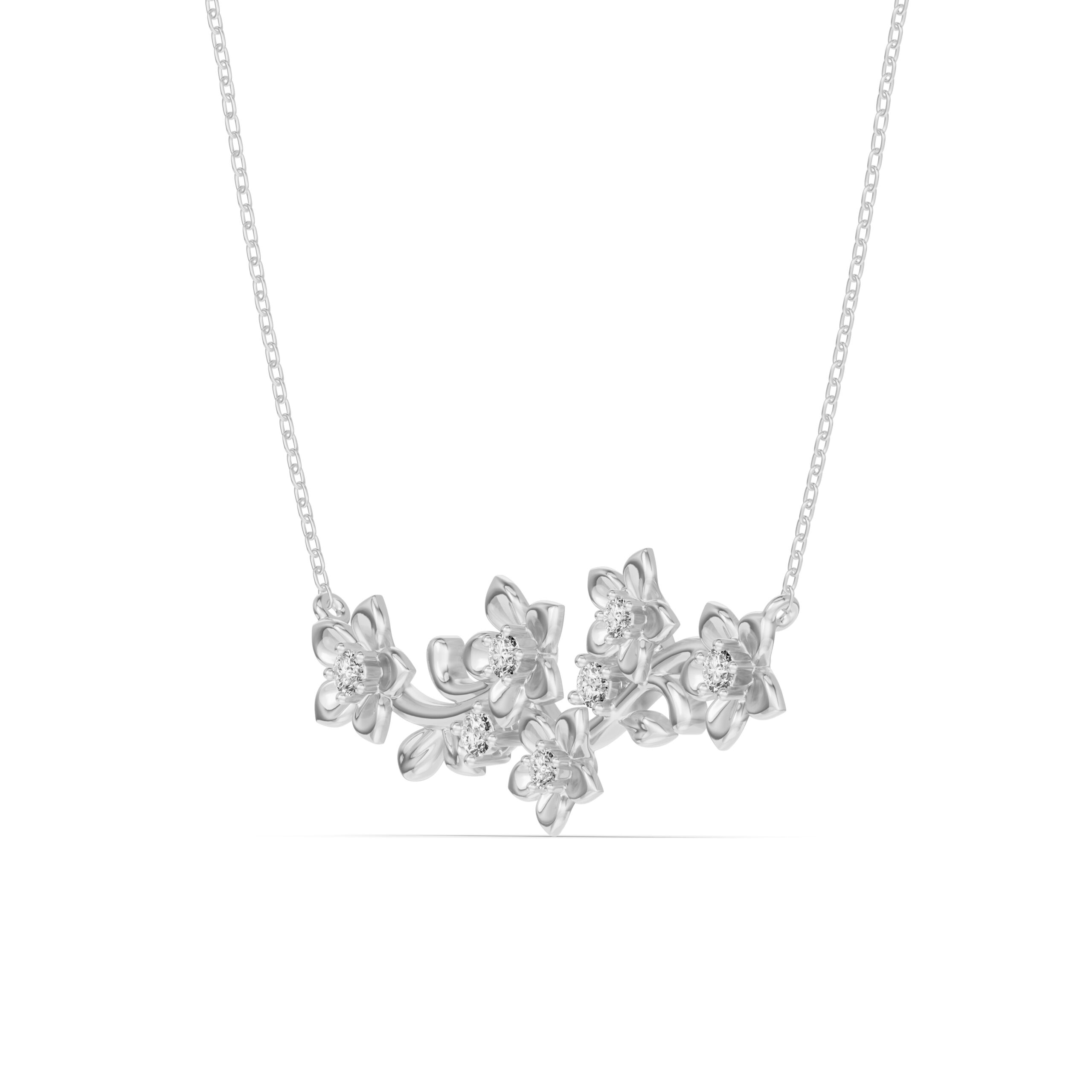 Blossom Diamond Floral Necklace