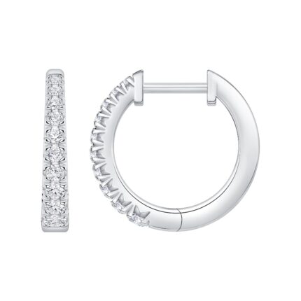 Graduated Lab Diamond Hoops gallery image 1