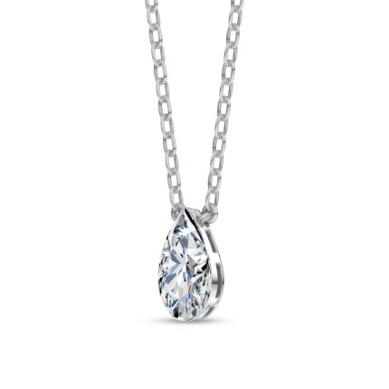 Invisible-Set Round Lab Diamond Necklace (1.00 ct. tw.) gallery image 1