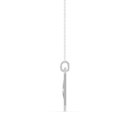 Radiant Star Pave Dog Tag Diamond Necklace gallery image 1