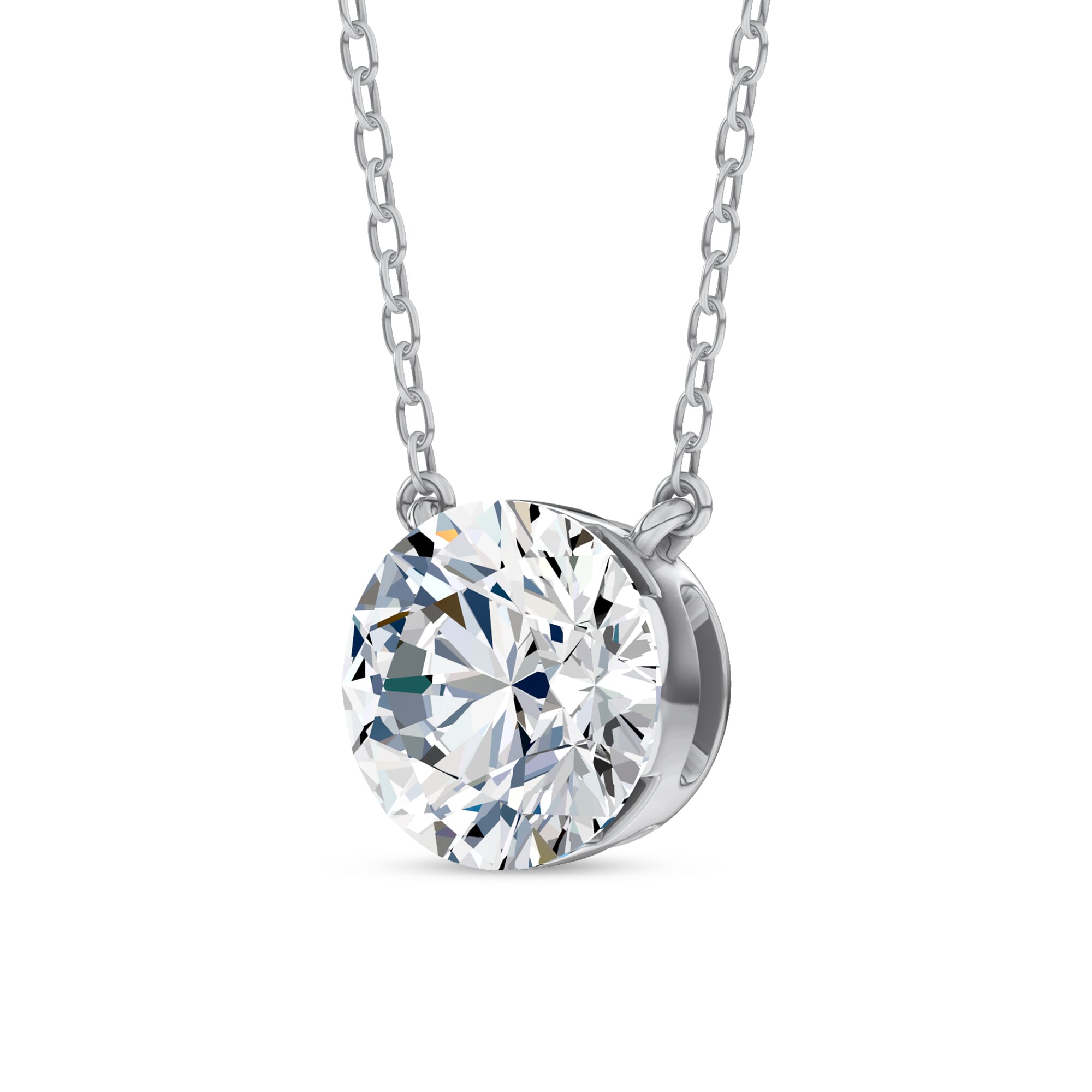 Invisible-Set Round Lab Diamond Necklace (2.00 ct. tw.)