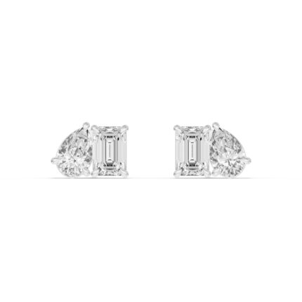Toi et Moi Pear and Emerald Lab Diamond Earrings (2.50 ct. tw.) gallery image 1