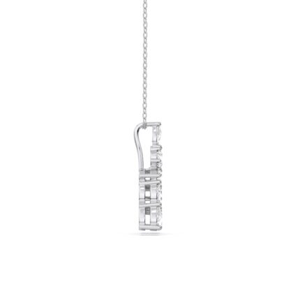 Mixed Shape Lab Diamond A Initial Pendant gallery image 1