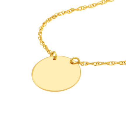 Mini Disc Gold Necklace gallery image 1