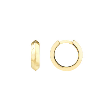 Knife-Edge Gold Huggie Earrings gallery image 1