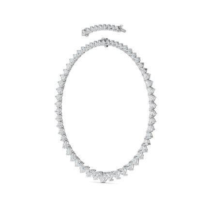 Adjustable Heart Shape Lab Diamond Eternity Statement Necklace (65.00 ct. tw.) gallery image 1