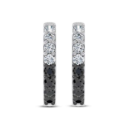 Midnight Noir Diamond Hoop Earrings by Christian Siriano gallery image 1