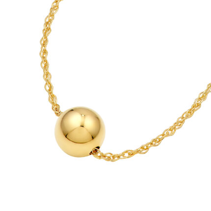 Minimalist Gold Bead Necklace gallery image 1