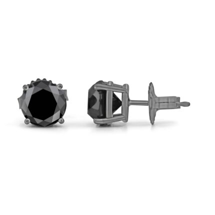 Black Diamond Earrings With Black Rhodium Plating (3 ct. tw.) gallery image 1