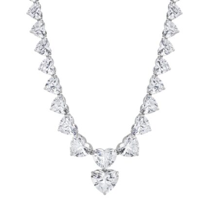 Riviera Heart Lab Diamond Masterpiece Necklace (166.56 ct. tw.) gallery image 1