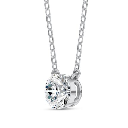 Invisible-Set Round Lab Diamond Necklace (.50 ct. tw.) gallery image 1