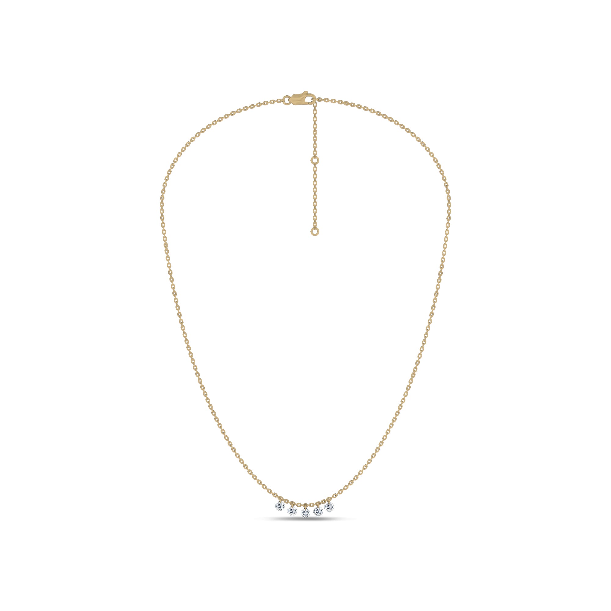 Floating Lab Diamond Multi Drop Necklace
