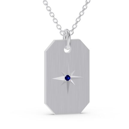 Signature Pave Diamond Dog Tag Necklace gallery image 1