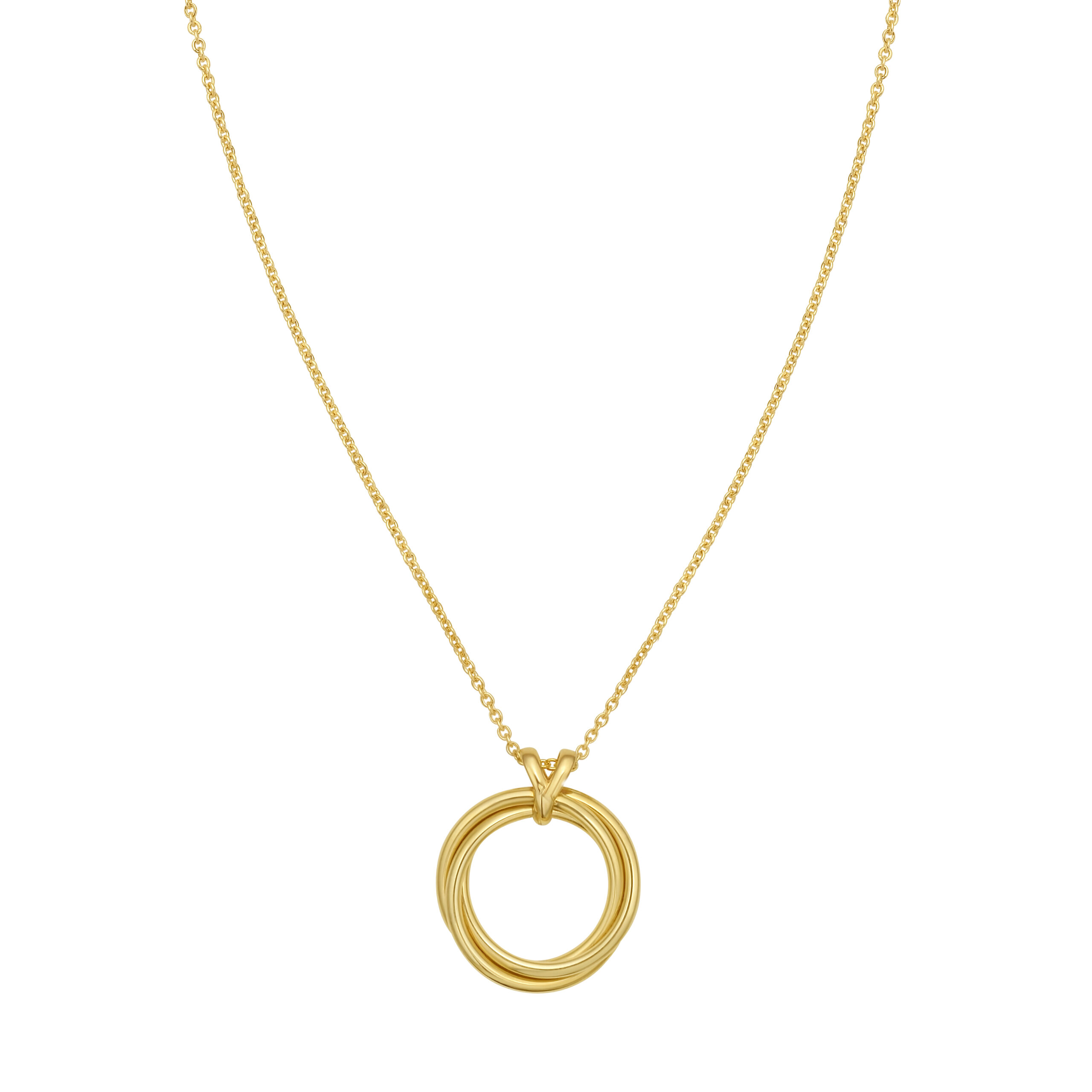 Interlocking Rings Gold Necklace