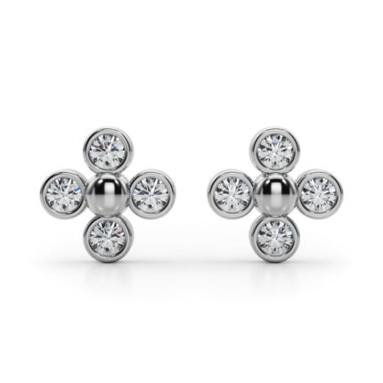 Lab Diamond Cluster Earrings gallery image 1