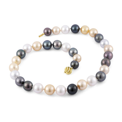 Tahitian Black Pearl and Golden South Sea Pearl Necklace (11-13mm) gallery image 1
