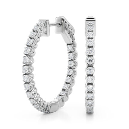 Classic Inside Out U-Prong Diamond Hoop Earrings (1 1/4 ct. tw.) gallery image 1
