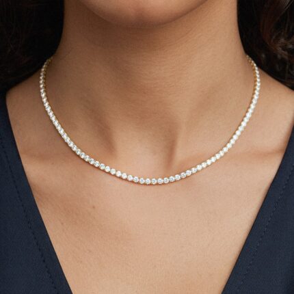 Classic Diamond Tennis Necklace gallery image 1