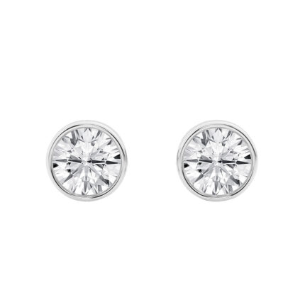 Round Lab Diamond Bezel Stud Earrings (2 ct. tw.) gallery image 1