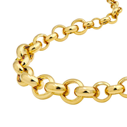 Graduated Rolo Link Gold Necklace gallery image 1