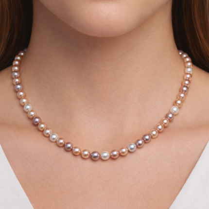 Freshwater Pearl Multicolor Necklace (9-10mm) gallery image 1