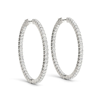 Classic Pavé Eternal Lab Diamond Hoop Earrings gallery image 1