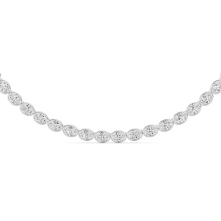 Adjustable Oval Lab Diamond Bezel Eternity Necklace (30.00 ct. tw.) gallery image 1