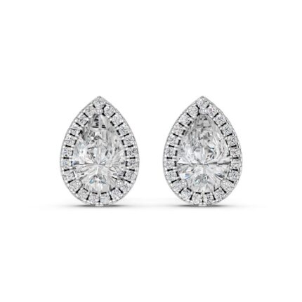 Bellara Pear-Shaped Lab Diamond Halo Earrings (1.30 ct. tw.) gallery image 1