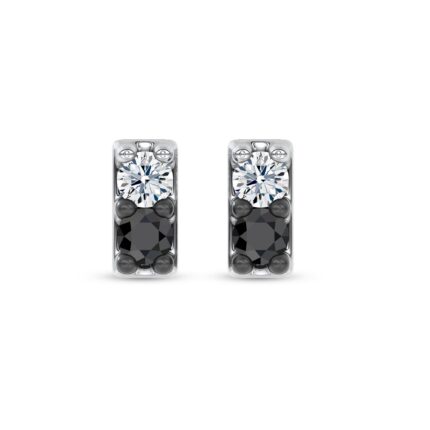 Midnight Noir Petite Diamond Bar Studs by Christian Siriano gallery image 1
