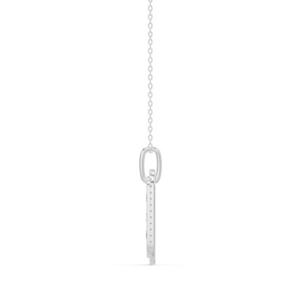Star-Set Pave Dog Tag Diamond Necklace gallery image 1