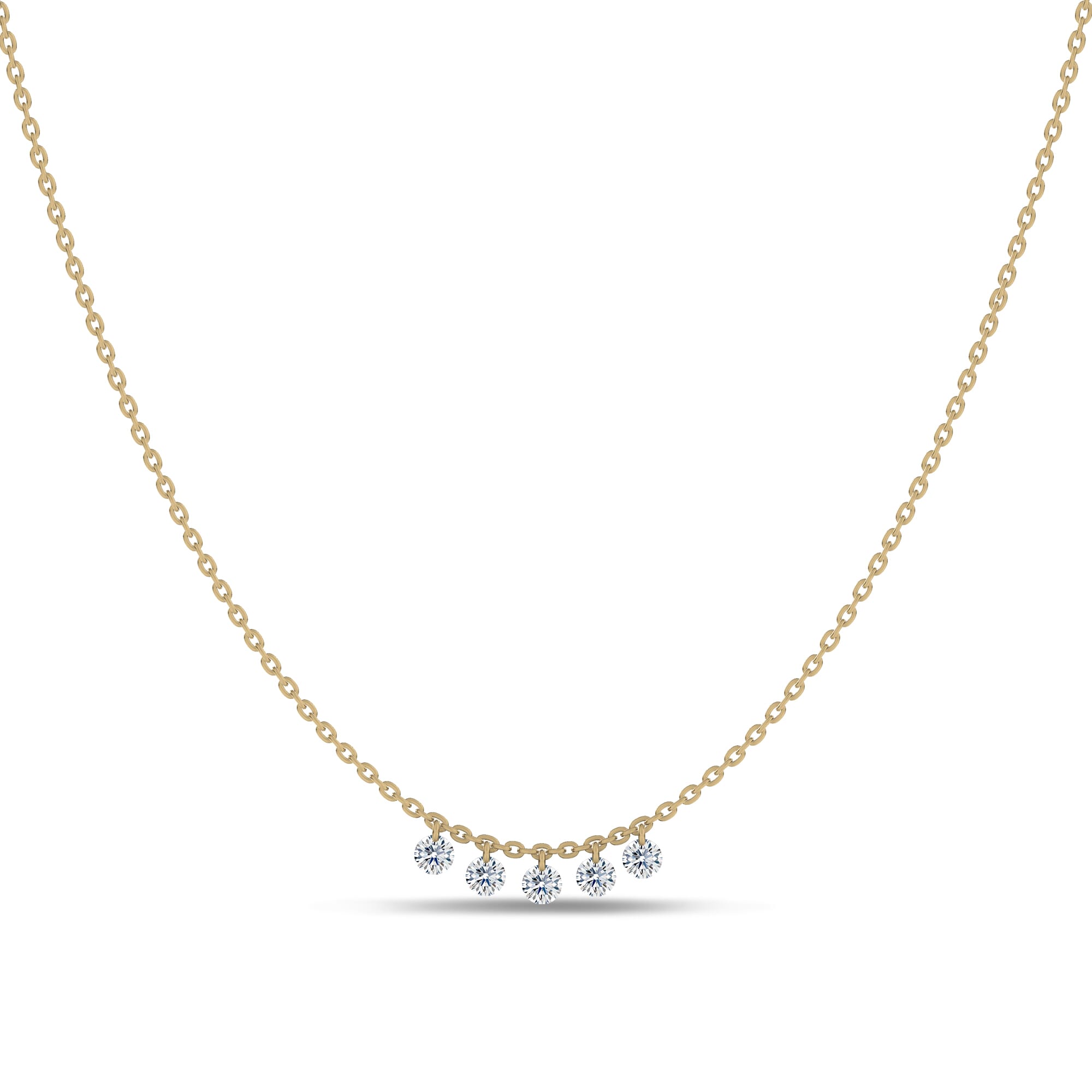 Floating Lab Diamond Multi Drop Necklace