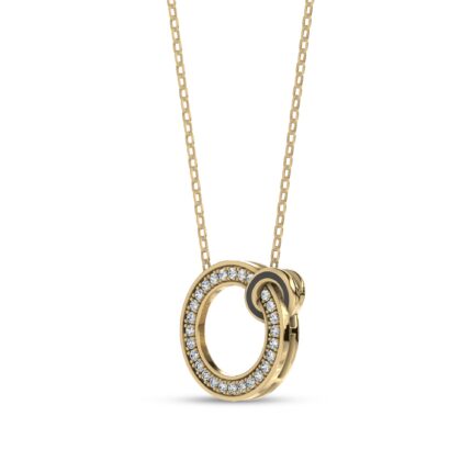 Midnight Noir Pave Loop Necklace By Christian Siriano gallery image 1