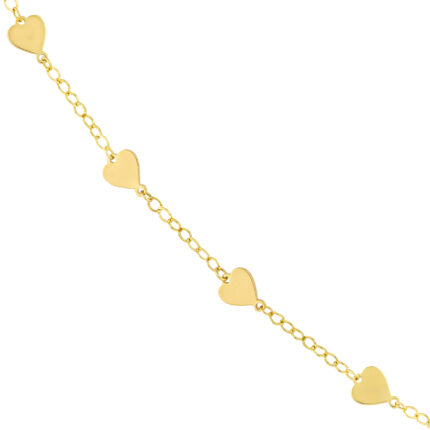 Polished Hearts Gold Station Necklace gallery image 1