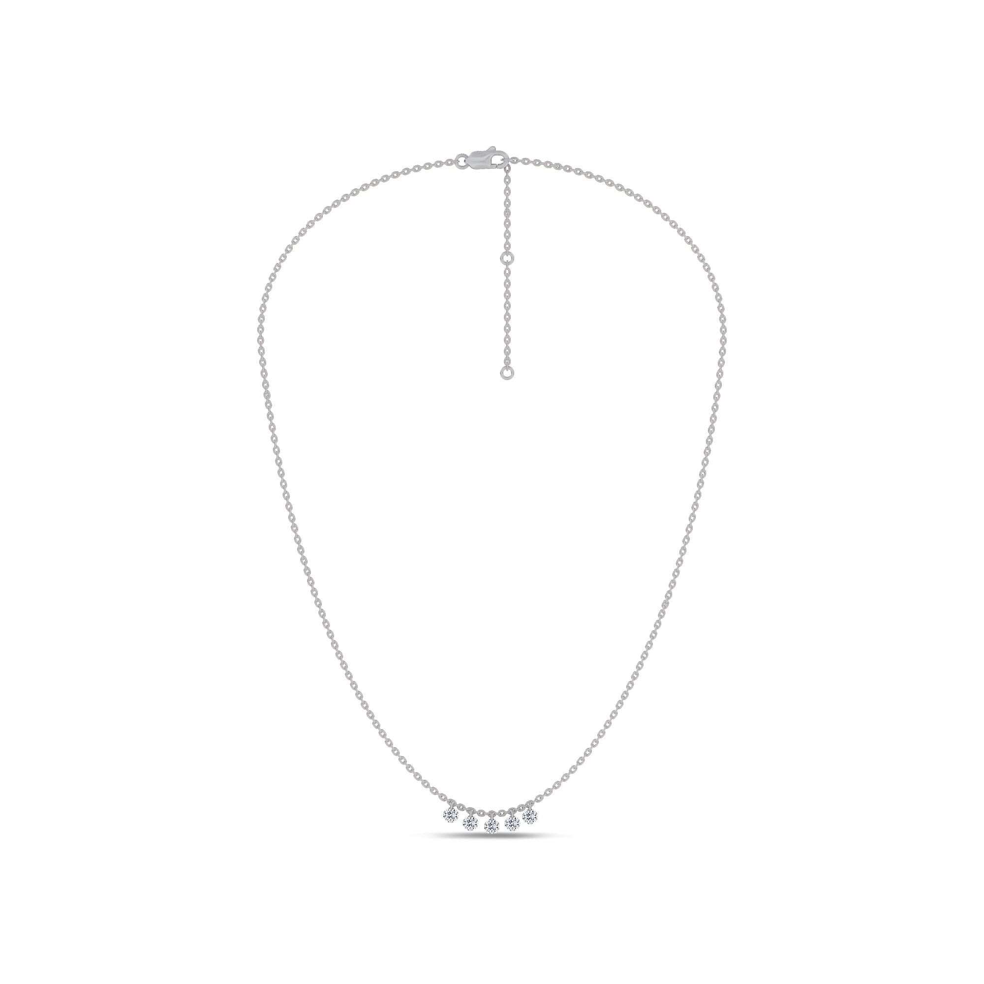Floating Lab Diamond Multi Drop Necklace