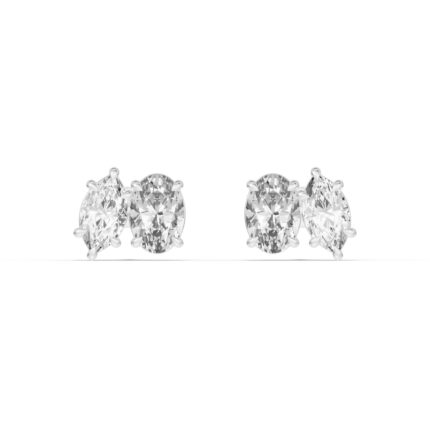 Toi et Moi Marquise and Oval Lab Diamond Earrings (2.50 ct. tw.) gallery image 1