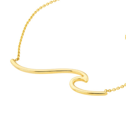 Wave Gold Necklace gallery image 1