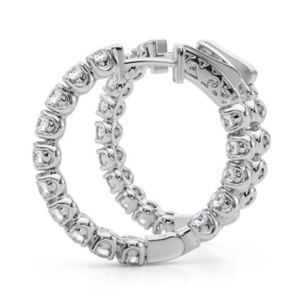 Classic Inside Out U-Prong Diamond Hoop Earrings (2 3/4 ct. tw.) gallery image 1